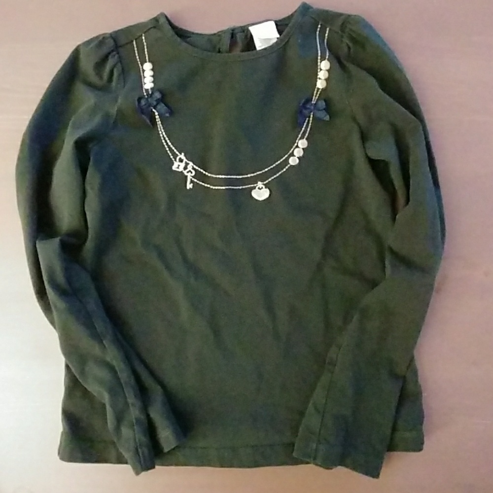 Janie and Jack Size 7 Embroidered Long Sleeve Tee